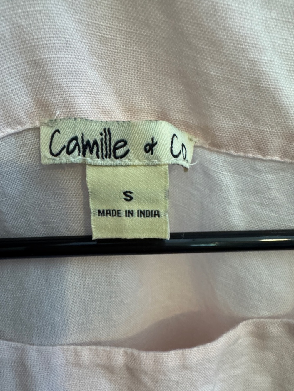 Pale Pink Linen Pocket Tunic S cotton linen - Picture 2 of 10
